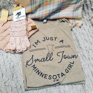 Small town mn tshirt charcoal gray